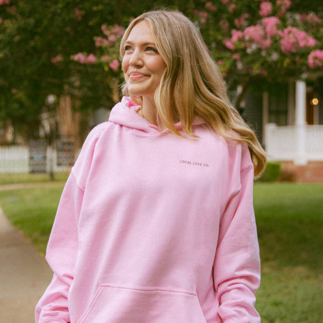 Big Rock Hoodie Pink Local Love Co