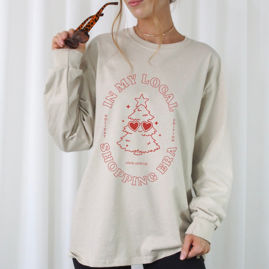 Local Shopping Era Long Sleeve Tee *Sand